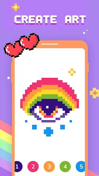 Paint by Number - Pixel Art  [МОД Бесконечные деньги] Screenshot 3