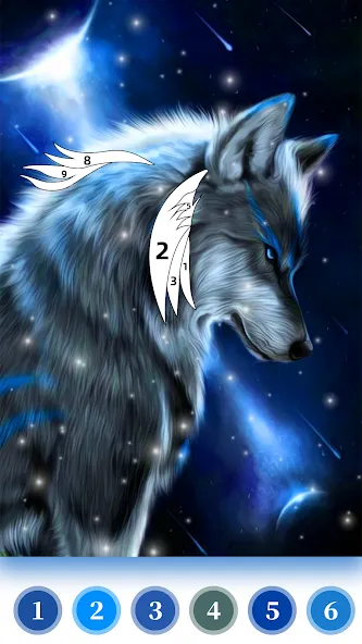 Wolf Coloring Book Color Game (Вульф Колоринг Бук Колор Гейм)  [МОД Все открыто] Screenshot 2
